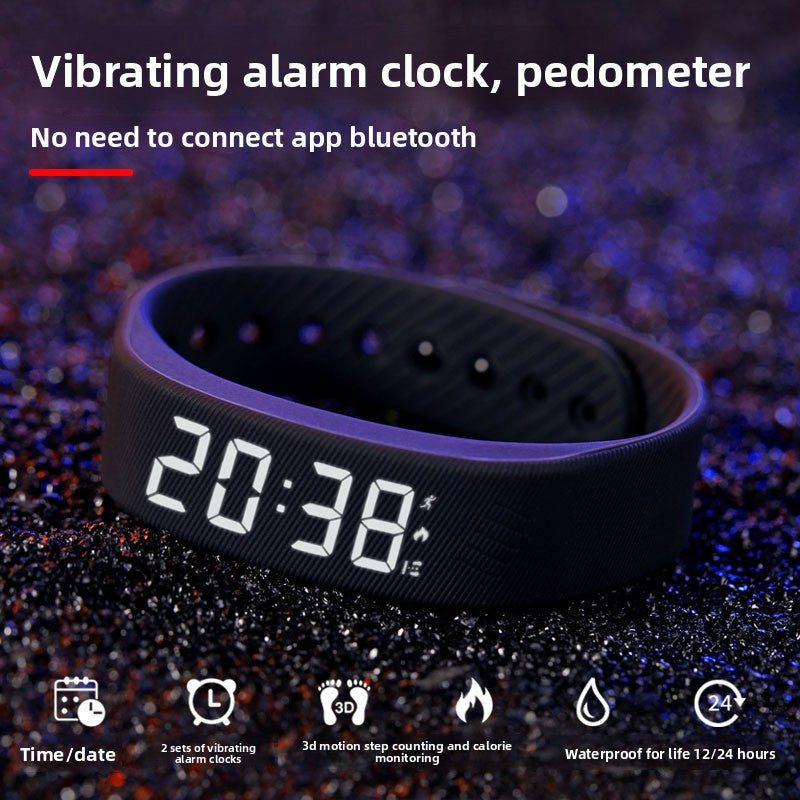Silent vibration electronic watch