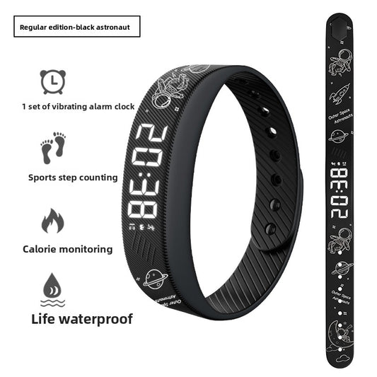 Silent vibration electronic watch
