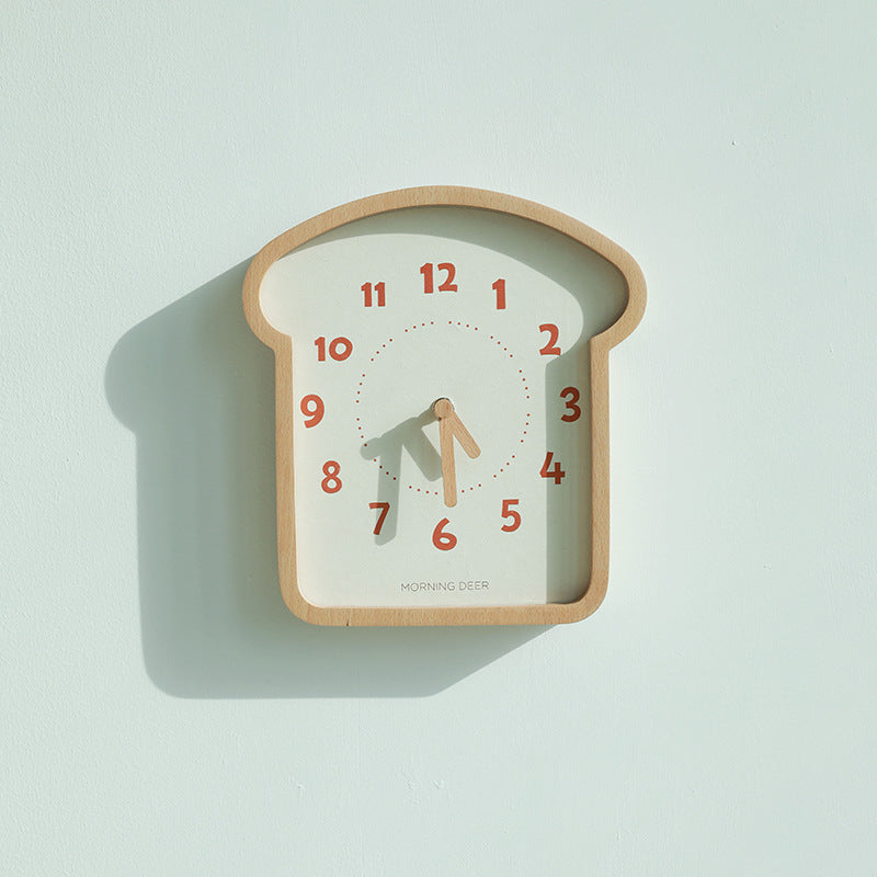 Silent Wood Wall Desk Dual-Use Clock