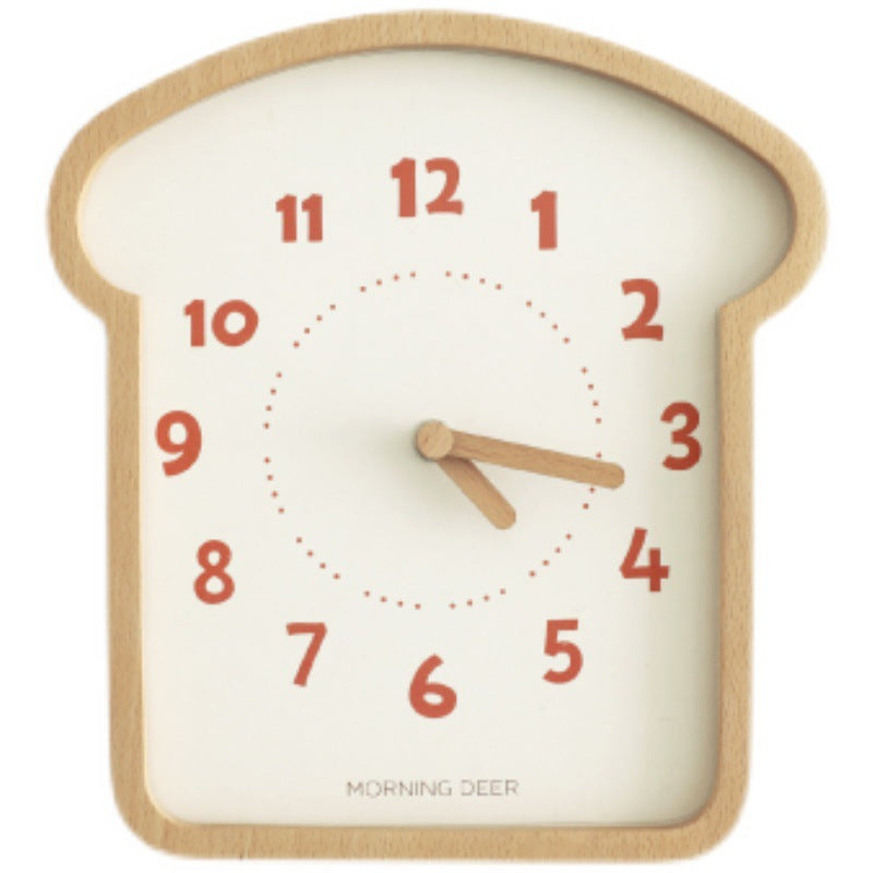 Silent Wood Wall Desk Dual-Use Clock