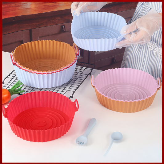 Silicone air fryer baking tray