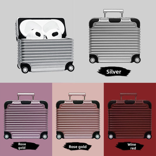 Silicone AirPods Protective Case Luggage Design