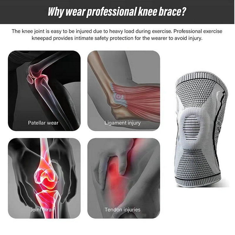 Silicone Anti-Slip Knee Pads for Sports Protection