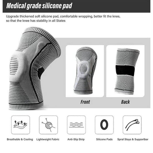 Silicone Anti-Slip Knee Pads for Sports Protection