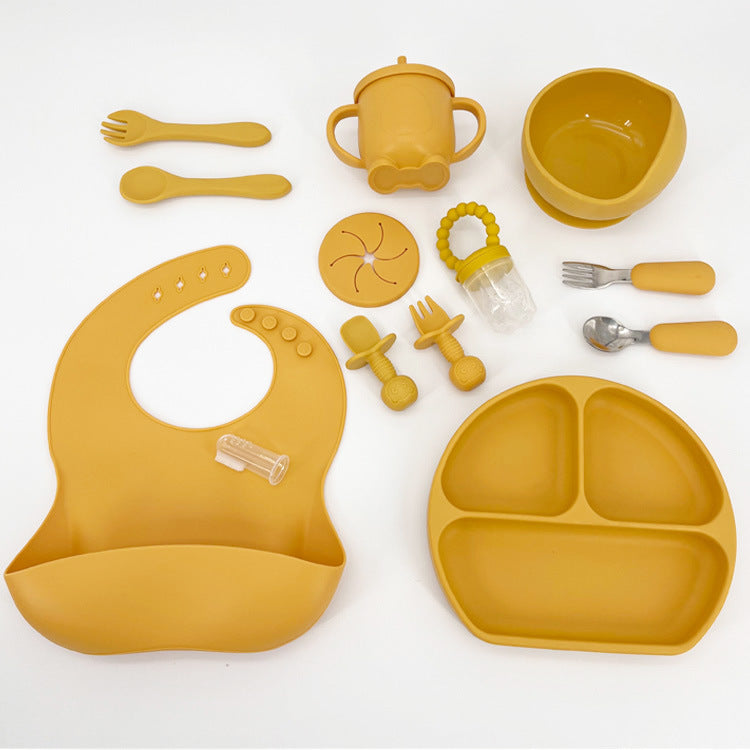 Silicone baby bib tableware