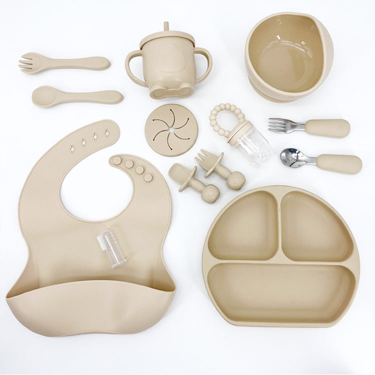 Silicone baby bib tableware