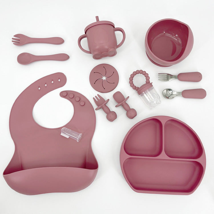 Silicone baby bib tableware