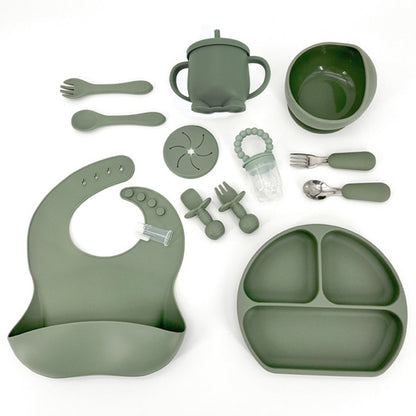 Silicone baby bib tableware