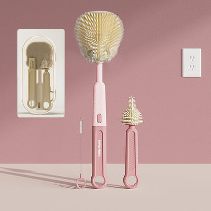 Silicone baby bottle brush set