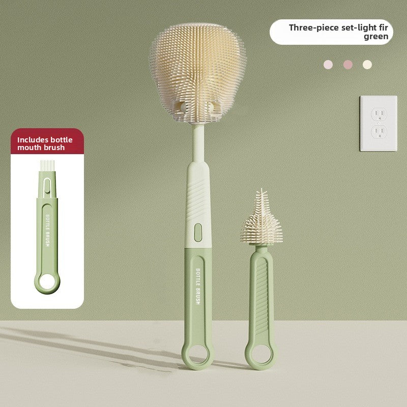 Silicone baby bottle brush set