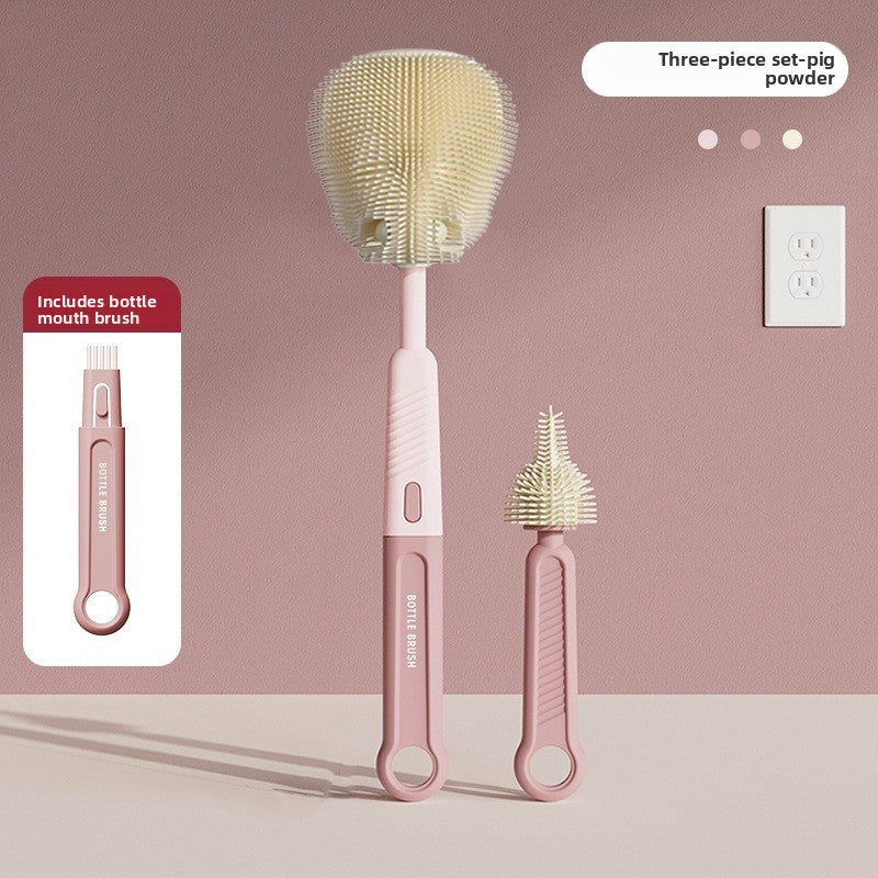 Silicone baby bottle brush set