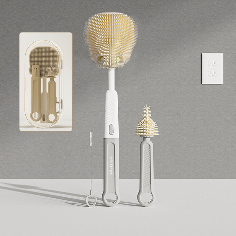 Silicone baby bottle brush set