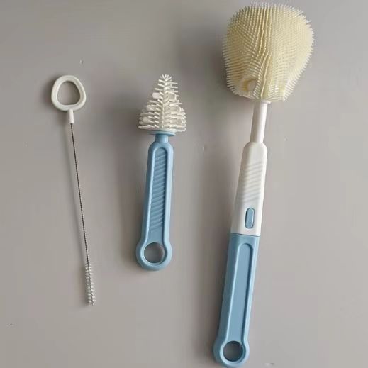 Silicone baby bottle brush set