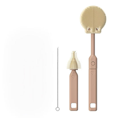 Silicone baby bottle brush set
