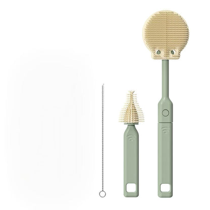 Silicone baby bottle brush set