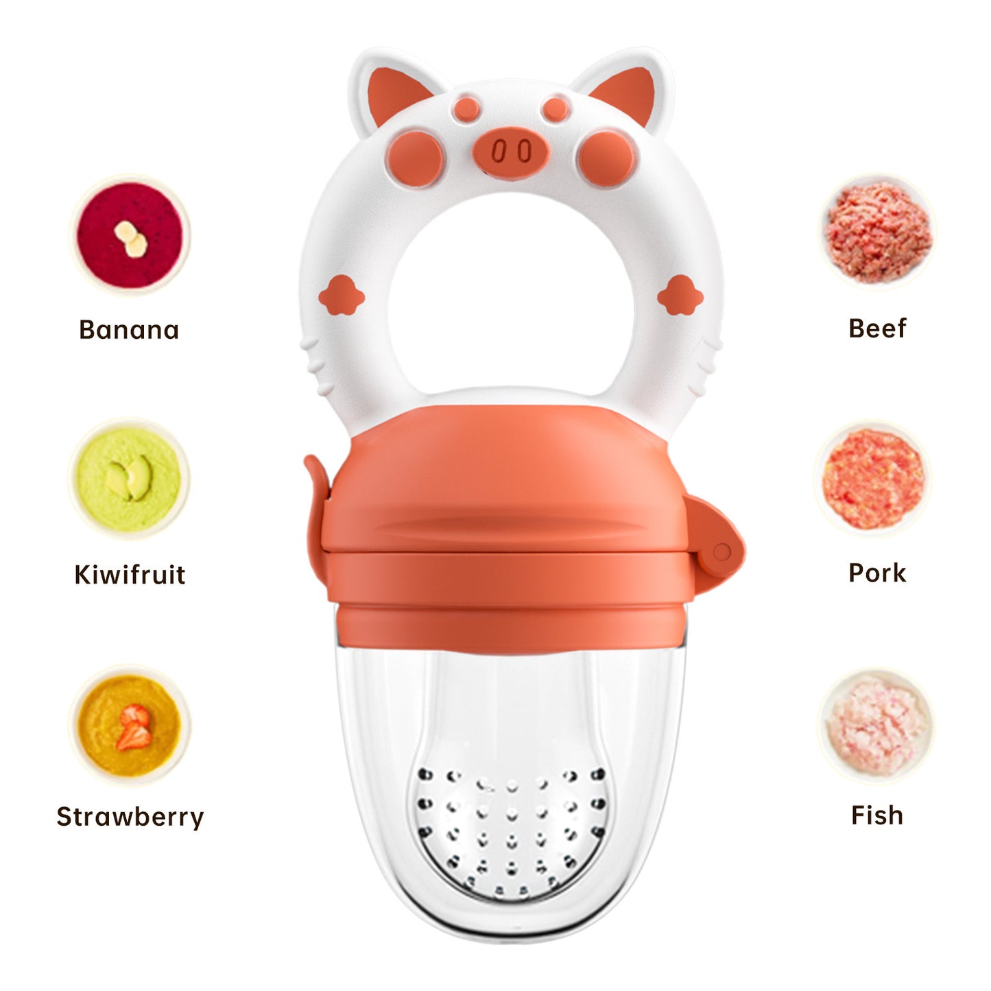Silicone Baby Fruit Feeder Teether Pacifier