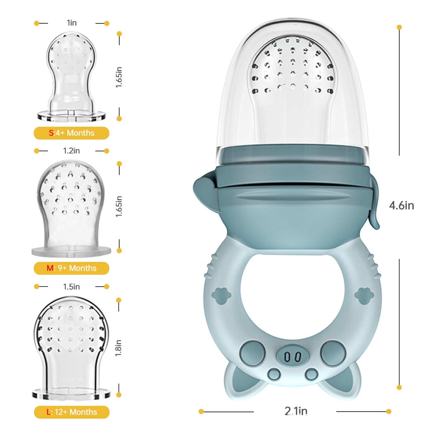 Silicone Baby Fruit Feeder Teether Pacifier