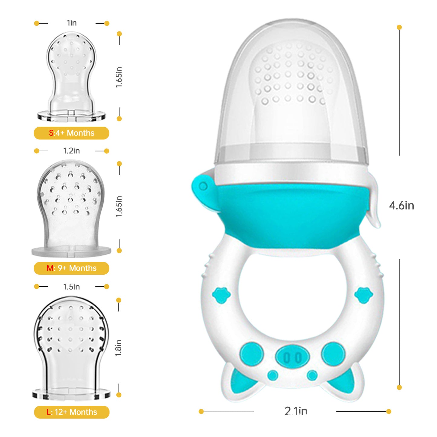 Silicone Baby Fruit Feeder Teether Pacifier