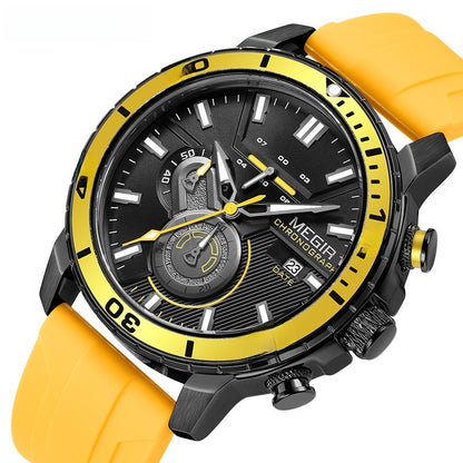 Silicone band men's watch
