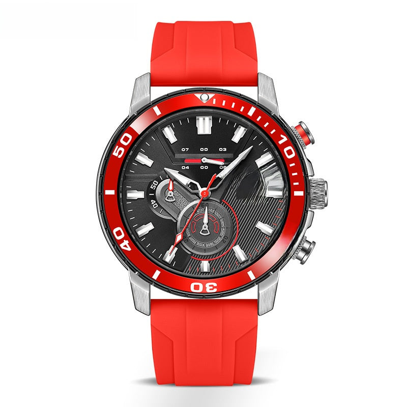 Silicone band men's watch