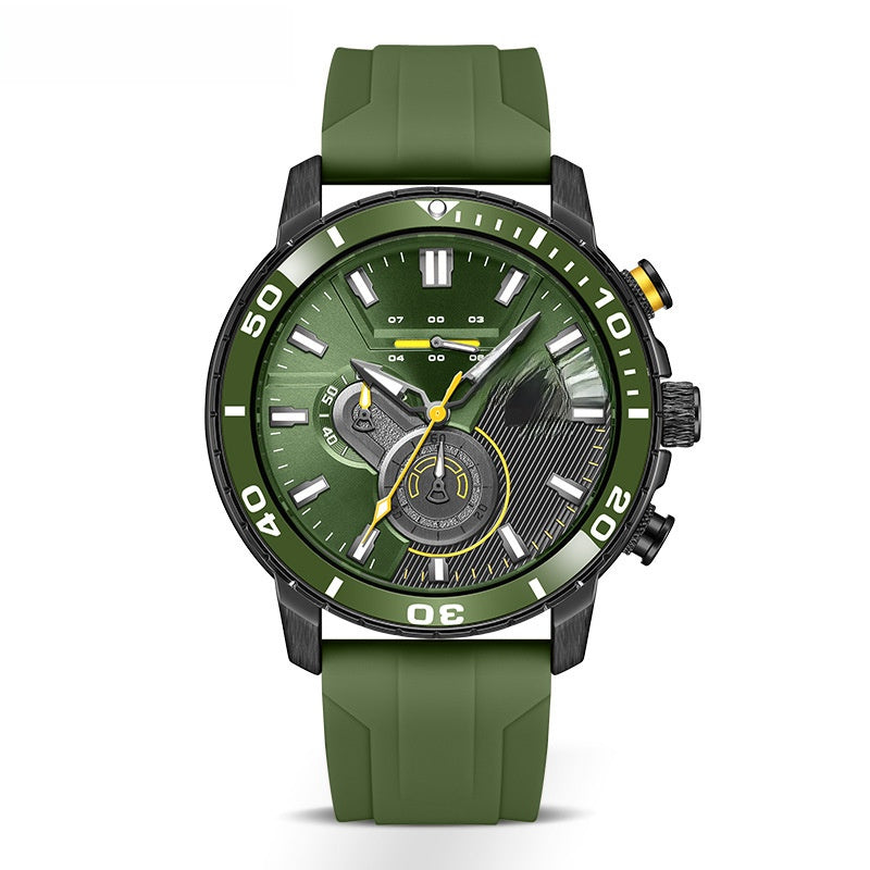 Silicone band men's watch