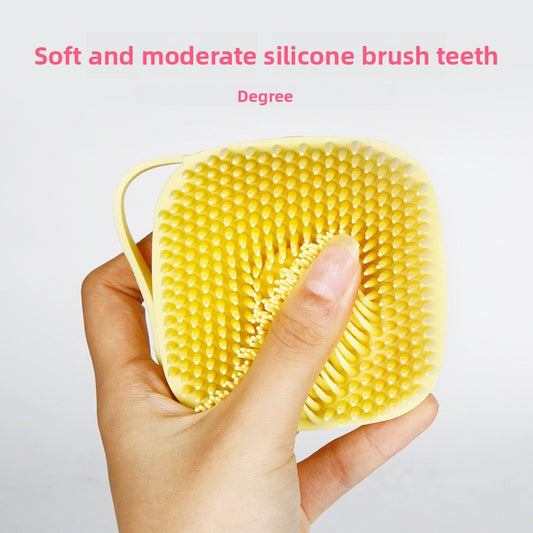 Silicone bath scrubbing comb
