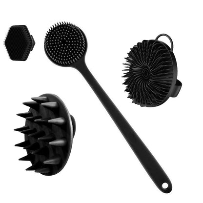 Silicone Bathing Set with Facial Brush and Massage Tool
