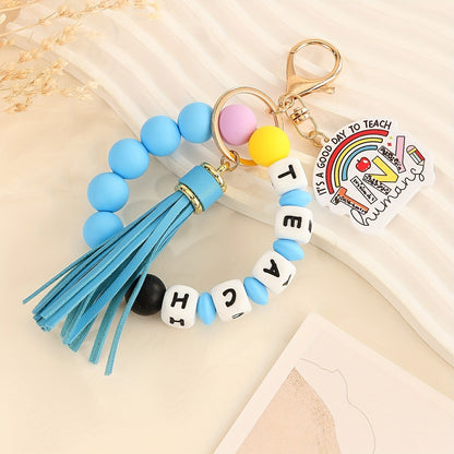 Silicone bracelet keychain