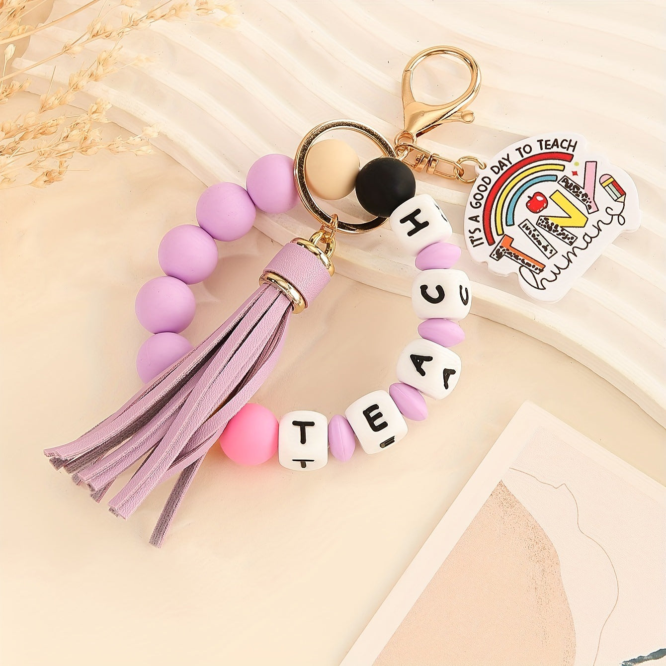 Silicone bracelet keychain