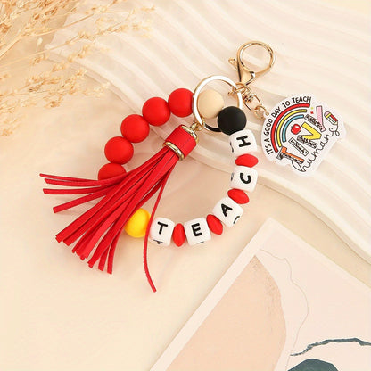 Silicone bracelet keychain