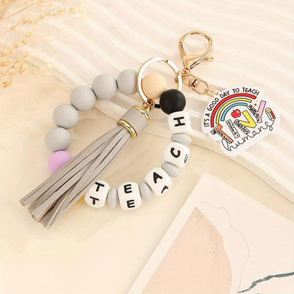 Silicone bracelet keychain