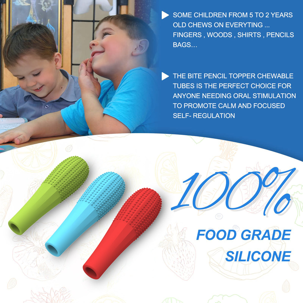 Silicone chewing toothbrush