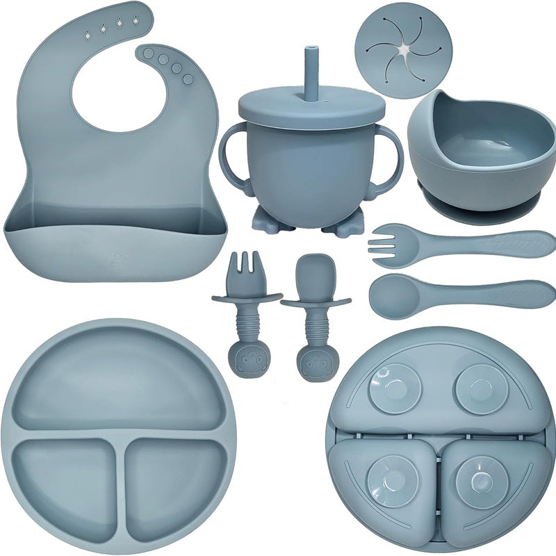 Silicone children's feeding utensils