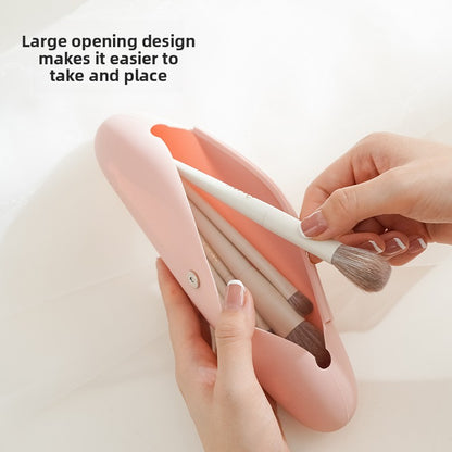 Silicone Cosmetic Brush Storage Bag Travel Portable Makeup Organizer