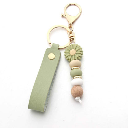 Silicone Daisy Keychain Charm