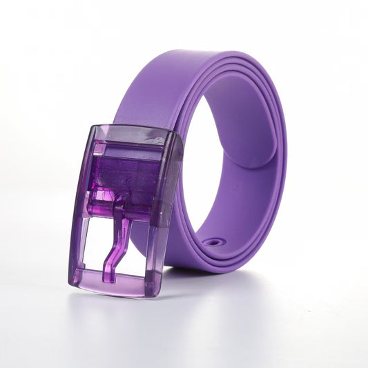 Silicone Decorative Pin Buckle Women Belt