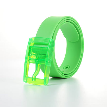 Silicone Decorative Pin Buckle Women Belt