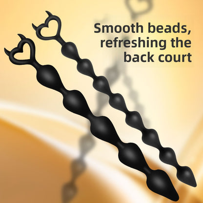 Silicone demon pull beads anal plug adult supplies back court G point anal plug Lianzhu pull beads anal plug factory sales