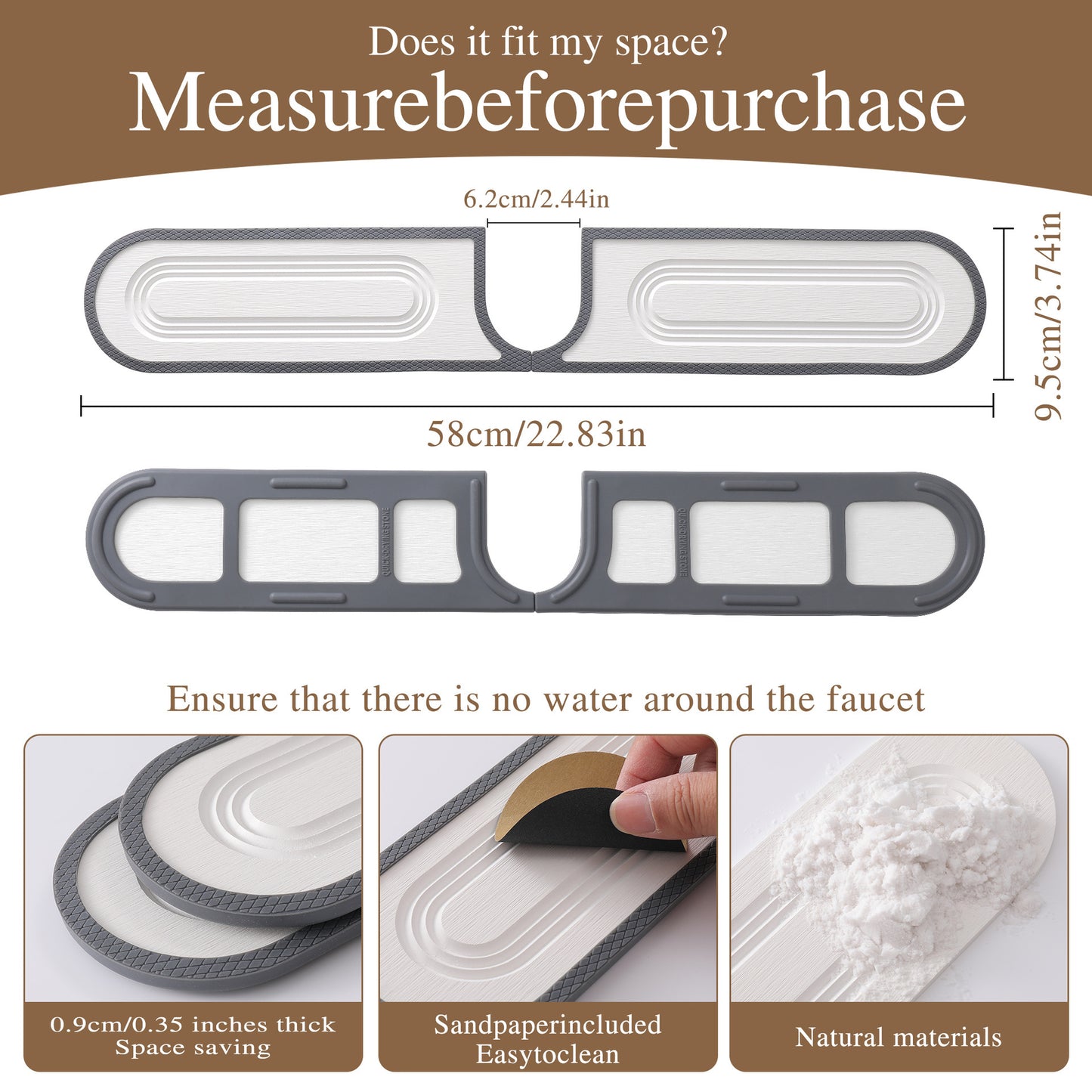 Silicone Diatomaceous Earth Sink Tray Mat