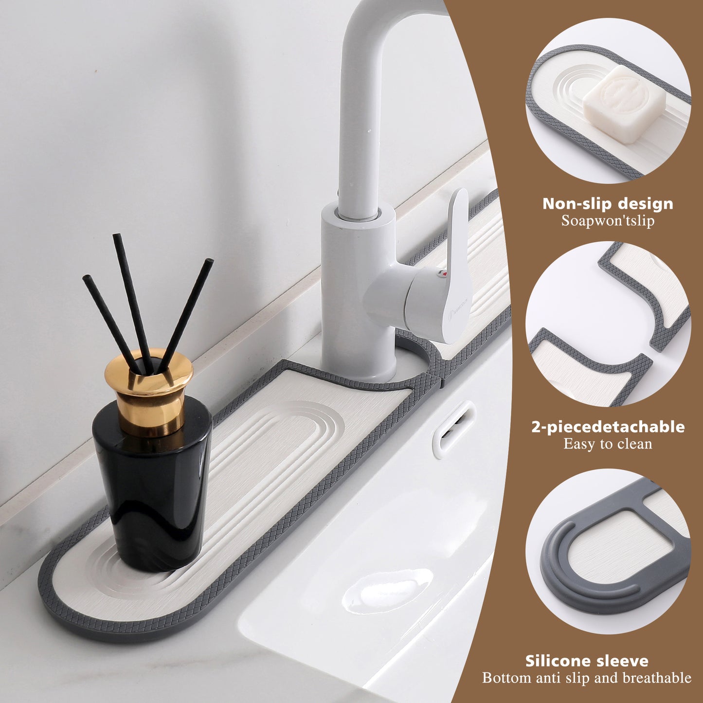 Silicone Diatomaceous Earth Sink Tray Mat
