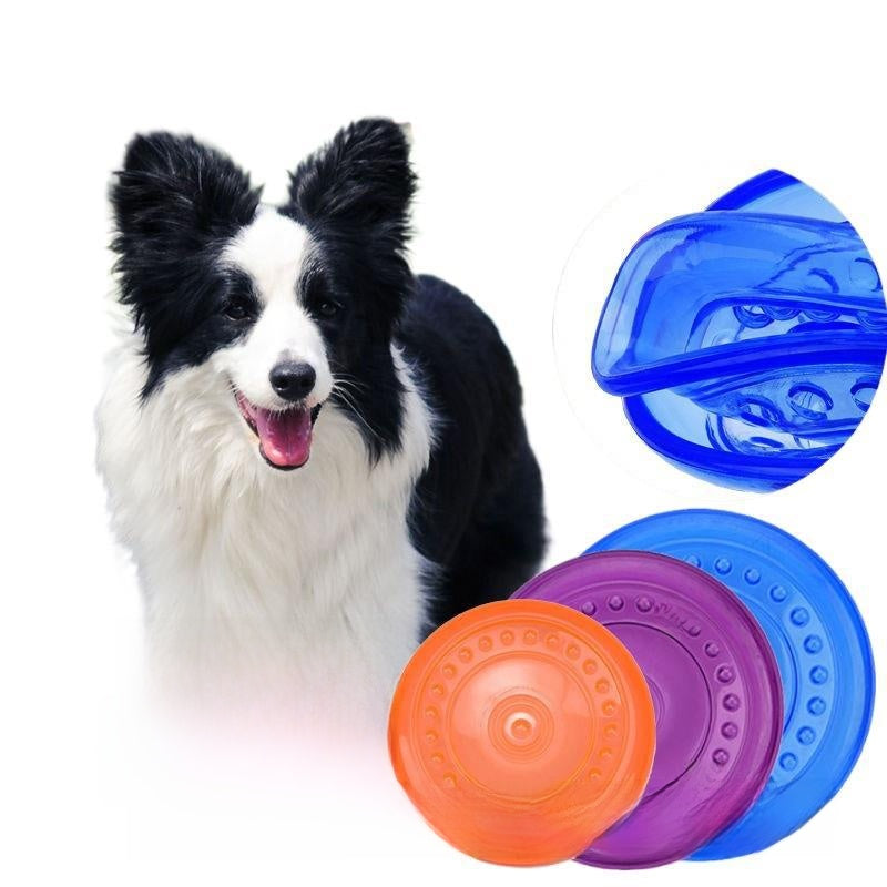 Silicone Dog Frisbee Chew-Resistant Pet Toy for Outdoor Training