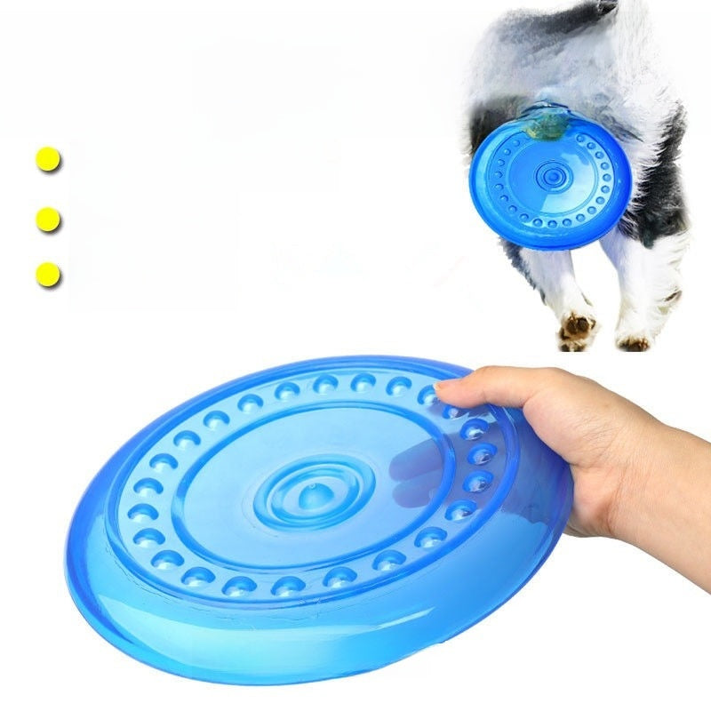 Silicone Dog Frisbee Chew-Resistant Pet Toy for Outdoor Training
