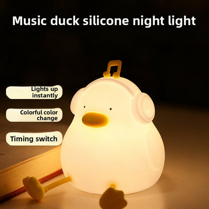 Silicone Duck Tap Light Dimmable Bedside Lamp