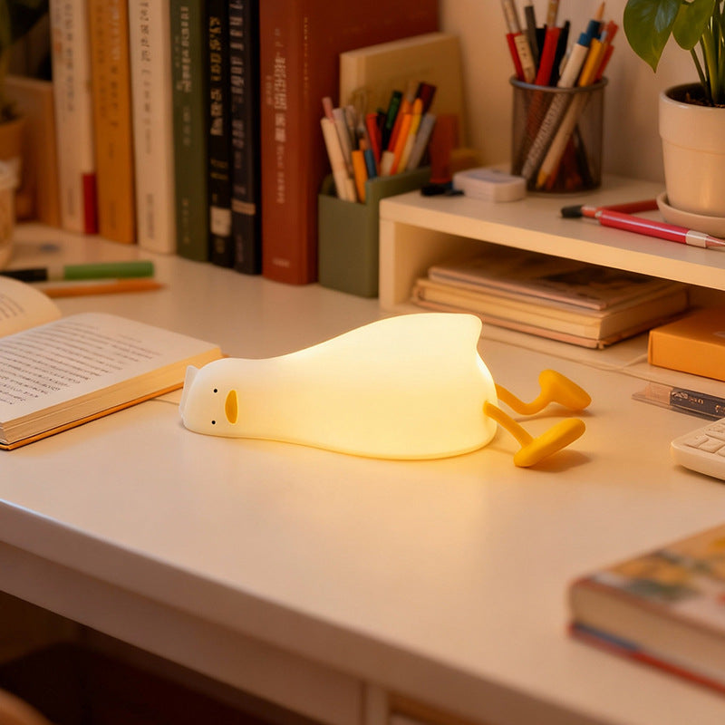 Silicone Duck Tap Light Dimmable Bedside Lamp