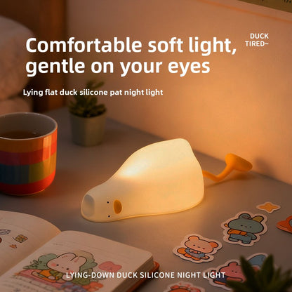 Silicone Duck Tap Light Dimmable Bedside Lamp