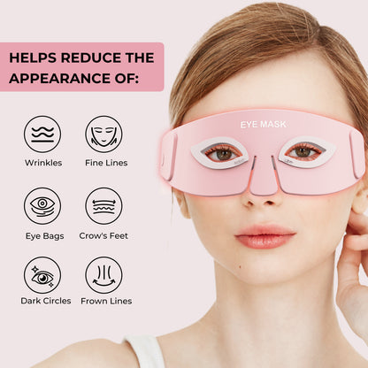Silicone Eye Massager with Red Light and Heating