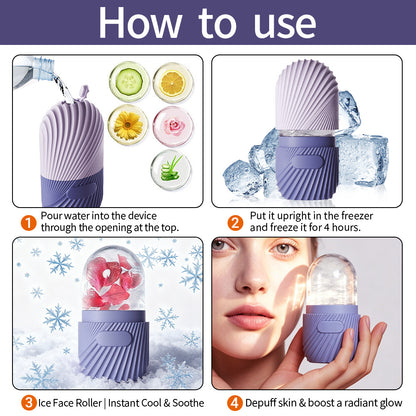 Silicone Facial Ice Cube Mold for Skincare
