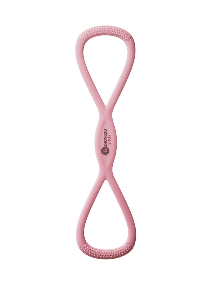 Silicone Figure-Eight Resistance Band for Shoulder and Back Fitness