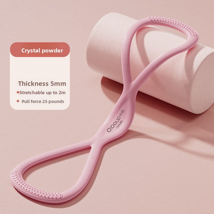 Silicone Figure-Eight Resistance Band for Shoulder and Back Fitness
