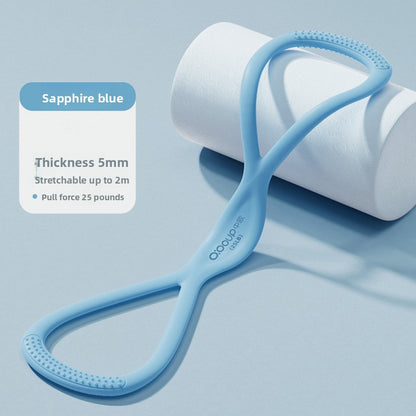 Silicone Figure-Eight Resistance Band for Shoulder and Back Fitness